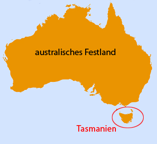 Tasmania, Australia map