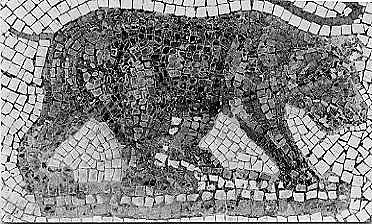 Roman mosaic bear